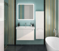 BGP.80.1+1/WHT Тумба BUONGIORNO PLUS подвесная 80, 1+1, белый+дуб кантри KERAMA MARAZZI