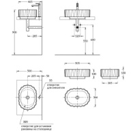CC.NN.wb.50/BLK.M Раковина ARTBASIN Conchiglia 50 см, цв черный матовый KERAMA MARAZZI