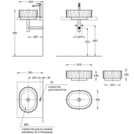 CC.wb.50/MAL Раковина ARTBASIN Conchiglia накладная 50, мальва матовая KERAMA MARAZZI