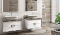 CN.80/M Тумба CANALETTO белая матовая 80см с 2 ящиками (подходит для раковин Buongiorno) KERAMA MARAZZI