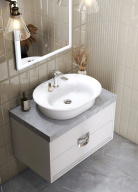 CN.80 Тумба CANALETTO белая 80 см с 2 ящиками (подходит для раковин Buongiorno) KERAMA MARAZZI