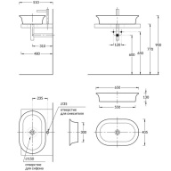 CN.wb.65 Раковина CANALETTO 65x40 с крепежом KERAMA MARAZZI