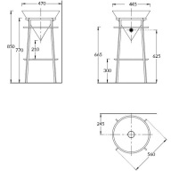 CO.44/BLK.M Металическая структура CONO 44 черный матовый KERAMA MARAZZI