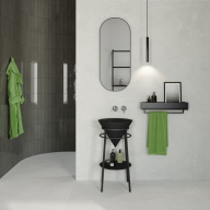 CO.mi.P.42/BLK Зеркало CONO овальное 42, черное матовое KERAMA MARAZZI