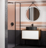 CO.mi.P.70/BLK Зеркало CONO круглое 70, черное матовое KERAMA MARAZZI