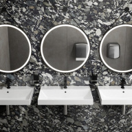 CO.mi.P.70/BLK Зеркало CONO круглое 70, черное матовое KERAMA MARAZZI