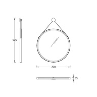 CO.mi.P.70/WHT Зеркало CONO круглое 70, белое матовое KERAMA MARAZZI