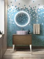 CO.mi.P.70/WHT Зеркало CONO круглое 70, белое матовое KERAMA MARAZZI