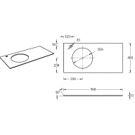 CO2.SG567502R/97 Спец. изделие декоративное CONO Onice синий 97*48.5 керам. декор KERAMA MARAZZI