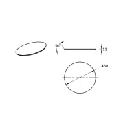 CO4.SG567602R/431 Спец. изделие декоративное CONO Onice розовый (круглая полка) 43.1*43.1 керам. декор KERAMA MARAZZI