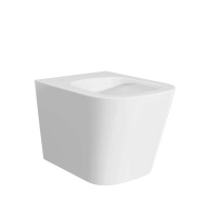 CU.wc.02 Унитаз CUBO подвесной безободковый с крепежом и сиденьем, белый глянцевый KERAMA MARAZZI