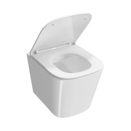 CU.wc.02 Унитаз CUBO подвесной безободковый с крепежом и сиденьем, белый глянцевый KERAMA MARAZZI
