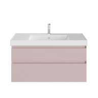 CUB.100.2/MAL Тумба CUBO подвесная с ящиками 100, мальва матовая KERAMA MARAZZI