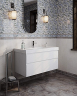 CUB.100.2/WHT.M Тумба CUBO подвесная с ящиками 100, белая матовая KERAMA MARAZZI