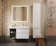 CUB.165Rh/WHT.M Пенал CUBO подвесной правый 165, белый матовый KERAMA MARAZZI