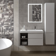 CUB.165Rh/WHT.M Пенал CUBO подвесной правый 165, белый матовый KERAMA MARAZZI