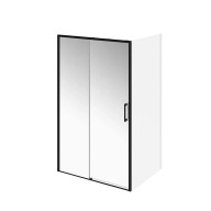 LN.120.SD.BLK.M Душевая дверь LINDO, раздвижная с функцией soft close, 120х195, матовый черный KERAMA MARAZZI