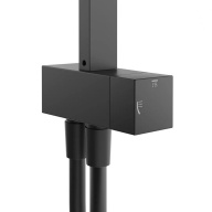 FO.102.KM.BLK.M Душевая колонна квадратная FONTE на 2 потока без смесителя, черный матовый KERAMA MARAZZI