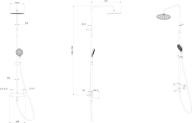 FO.202.KM.CR Душевая колонна FONTE на 3 потока с пов.изливом и  механическим смесителем, хром KERAMA MARAZZI