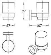 IS.02.KM.CR Стакан Изола подвесной, хром KERAMA MARAZZI