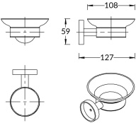 IS.03.KM.CR Мыльница Изола подвесная, хром KERAMA MARAZZI