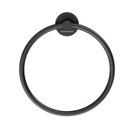 IS.04.KM.BLK.M Полотенцедержатель кольцевой Изола настенный, черный матовый KERAMA MARAZZI