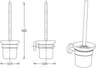 IS.05.KM.CR Ершик для унитаза Изола настенный, хром KERAMA MARAZZI