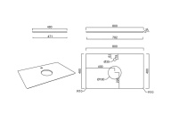 KM6012G0471RP80Tc2 Спец. изделие декоративное для накладных раковин Бричиола 80 см, белый натуральный KERAMA MARAZZI