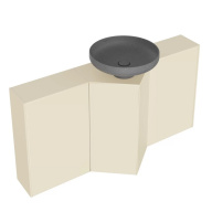 KMCACb50MBt0 Тумба-модуль Caravan/Караван под раковину со столеш. без боковин, подв. 50, push/пуш, сливочная мат. KERAMA MARAZZI