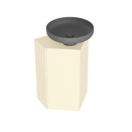 KMCACb50MBt0 Тумба-модуль Caravan/Караван под раковину со столеш. без боковин, подв. 50, push/пуш, сливочная мат. KERAMA MARAZZI