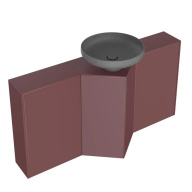 KMCACb50MMp0 Тумба-модуль Caravan/Караван под раковину со столеш. без боковин, подвесная 50, мароккан. гранатовый KERAMA MARAZZI