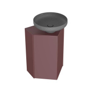 KMCACb50MMp0 Тумба-модуль Caravan/Караван под раковину со столеш. без боковин, подвесная 50, мароккан. гранатовый KERAMA MARAZZI