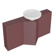 KMCACb50MMp0 Тумба-модуль Caravan/Караван под раковину со столеш. без боковин, подвесная 50, мароккан. гранатовый KERAMA MARAZZI