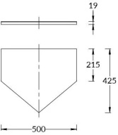 KMCATp50MMp0 Столешница без выреза для тумбы-модуля Caravan/Караван 50, марокканский гранатовый KERAMA MARAZZI