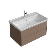 Тумба Элеганс подвесная 80 см, 2 ящика, пудровая глина KERAMA MARAZZI