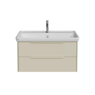 Тумба Элеганс подвесная 80 см, 2 ящика, жемчужный лён KERAMA MARAZZI