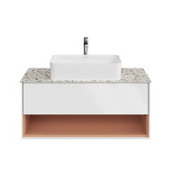 KMPMCb100MSh1 Тумба Plaza Modern/Плаза Модерн подвесная 100, push, 1 ящик, подсветка, белая матовая+сахара KERAMA MARAZZI KMPMCb100MSh1 Тумба Plaza Modern/Плаза Модерн подвесная 100, push, 1 ящик, подсветка, белая матовая+сахара KERAMA MARAZZI