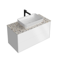 KMPMCb100MWh2 Тумба Plaza Modern/Плаза Модерн подвесная 100, push, 2 ящика, белая матовая KERAMA MARAZZI