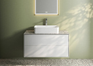 KMPMCb100MWh2 Тумба Plaza Modern/Плаза Модерн подвесная 100, push, 2 ящика, белая матовая KERAMA MARAZZI