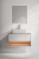 KMPMCb80MSh1 Тумба Plaza Modern/Плаза Модерн подвесная 80, push, 1 ящик, подсветка, белая матовая+сахара KERAMA MARAZZI