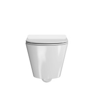 KMPMWc53GWh2 Унитаз Plaza Modern/Плаза Модерн подвесной безободковый, с крепежом, белый глянцевый KERAMA MARAZZI