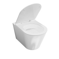 KMPMWc53GWh2 Унитаз Plaza Modern/Плаза Модерн подвесной безободковый, с крепежом, белый глянцевый KERAMA MARAZZI