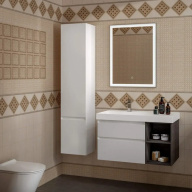 Пенал Кубо подвесной 165 см 2 дверцы реверсивные, белый матовый KERAMA MARAZZI