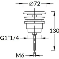 KMUNDr07MWh1 Донный клапан с керамической крышкой, белый матовый KERAMA MARAZZI KMUNDr07MWh1 Донный клапан с керамической крышкой, белый матовый KERAMA MARAZZI