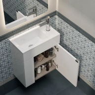 LAT.50.1/WHT Тумба Lato/Лато подвесная 50 с дверцей, белый глянцевый KERAMA MARAZZI