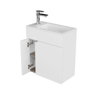 LAT.50.1/WHT Тумба Lato/Лато подвесная 50 с дверцей, белый глянцевый KERAMA MARAZZI