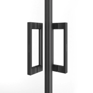 LN.100.SSD.BLK.M Душевой уголок Lindo/Линдо, раздв. с функц. soft close/плав. отк. и зак., квадр.,100х100х195, черный KERAMA MARAZZI