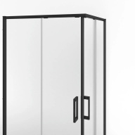 LN.100.SSD.BLK.M Душевой уголок Lindo/Линдо, раздв. с функц. soft close/плав. отк. и зак., квадр.,100х100х195, черный KERAMA MARAZZI