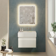 LO.70.2/WHT Тумба LOGICA подвесная 2 ящика 70 см, белоснежный KERAMA MARAZZI