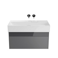 LO.90.2/ST Тумба LOGICA подвесная 2 ящика 90 см, стальной серый KERAMA MARAZZI